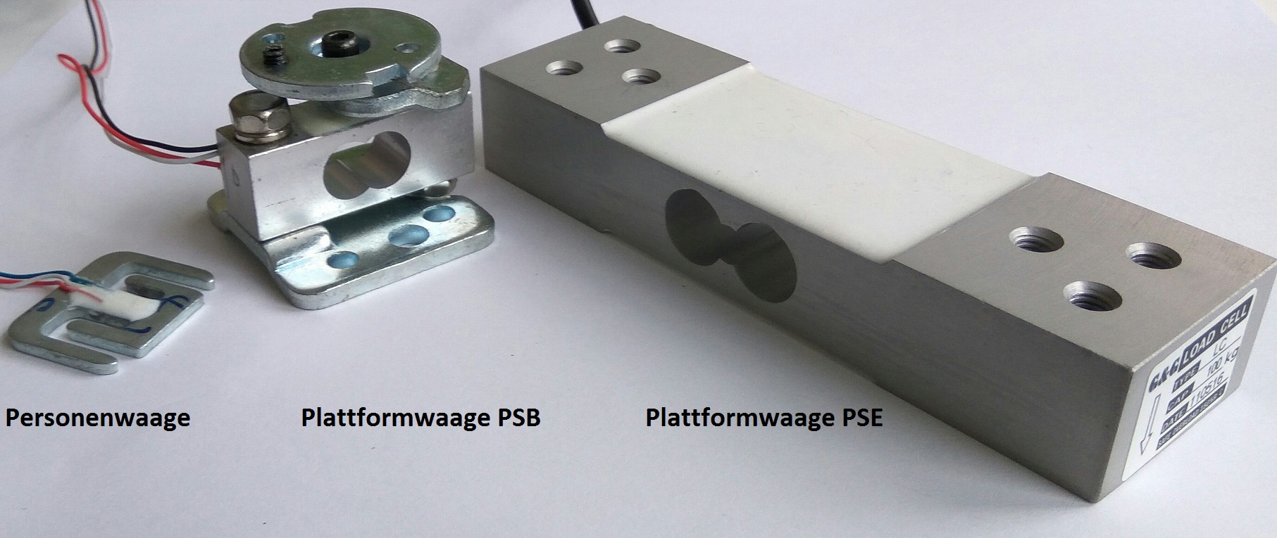 Bild verschiedener Wägezellen für Plattformwaagen